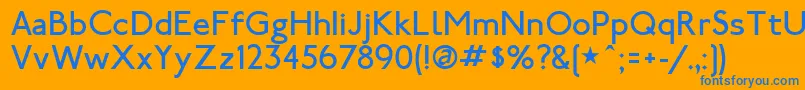 LondonTube Font – Blue Fonts on Orange Background