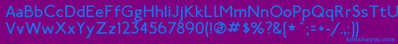 LondonTube Font – Blue Fonts on Purple Background