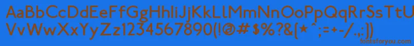 LondonTube Font – Brown Fonts on Blue Background