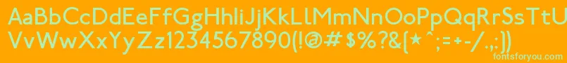 LondonTube Font – Green Fonts on Orange Background
