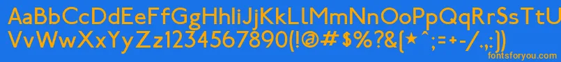 LondonTube Font – Orange Fonts on Blue Background