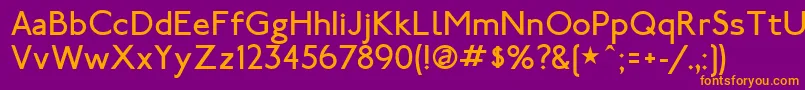 LondonTube Font – Orange Fonts on Purple Background