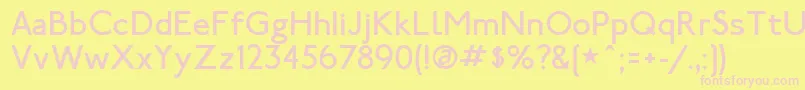 LondonTube Font – Pink Fonts on Yellow Background