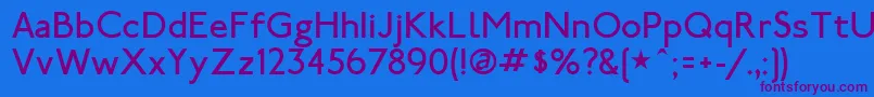 LondonTube Font – Purple Fonts on Blue Background