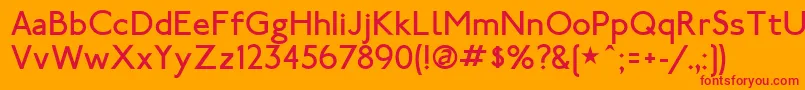 LondonTube Font – Red Fonts on Orange Background