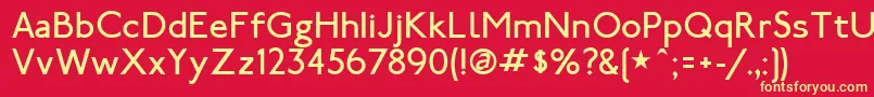LondonTube Font – Yellow Fonts on Red Background