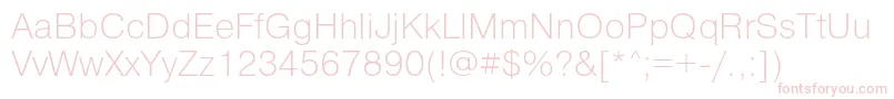 PragmaticaExtralightReg Font – Pink Fonts on White Background