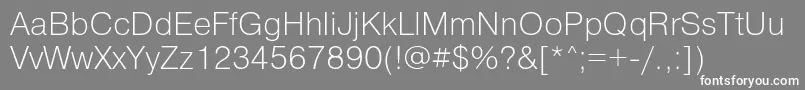 PragmaticaExtralightReg Font – White Fonts on Gray Background
