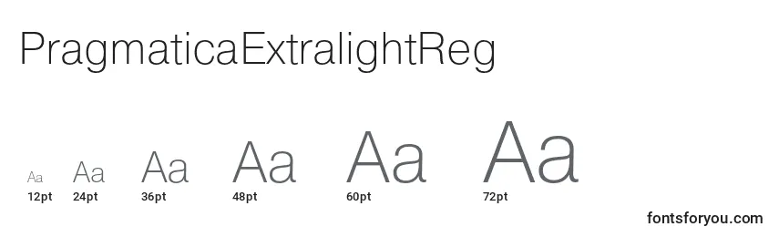 Размеры шрифта PragmaticaExtralightReg
