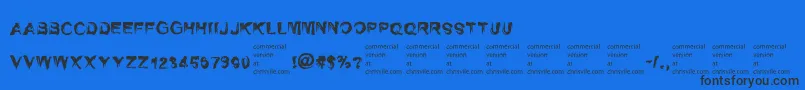 SelfrighteousnessRegular Font – Black Fonts on Blue Background