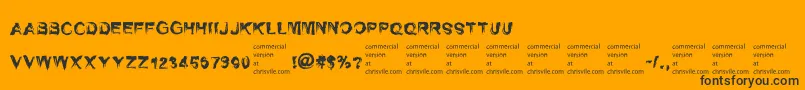 SelfrighteousnessRegular Font – Black Fonts on Orange Background