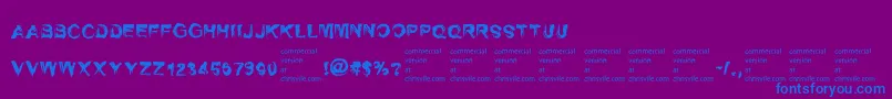 SelfrighteousnessRegular Font – Blue Fonts on Purple Background