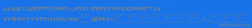 SelfrighteousnessRegular Font – Gray Fonts on Blue Background