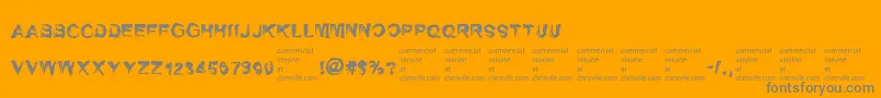 フォントSelfrighteousnessRegular – オレンジの背景に灰色の文字