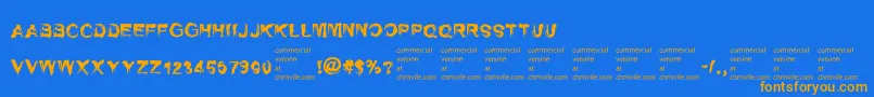 SelfrighteousnessRegular Font – Orange Fonts on Blue Background