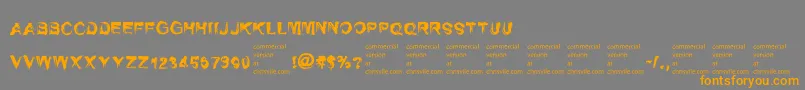 SelfrighteousnessRegular Font – Orange Fonts on Gray Background