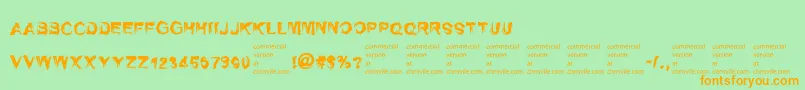 SelfrighteousnessRegular Font – Orange Fonts on Green Background