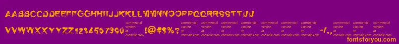 SelfrighteousnessRegular Font – Orange Fonts on Purple Background