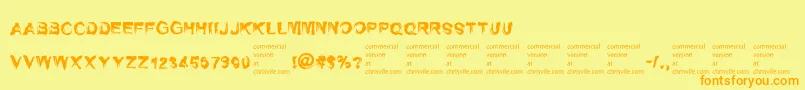 SelfrighteousnessRegular Font – Orange Fonts on Yellow Background