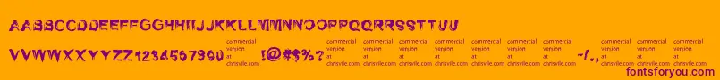 SelfrighteousnessRegular Font – Purple Fonts on Orange Background