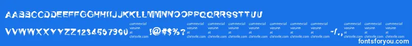 SelfrighteousnessRegular Font – White Fonts on Blue Background