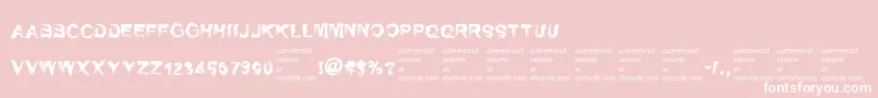 SelfrighteousnessRegular-Schriftart – Weiße Schriften auf rosa Hintergrund