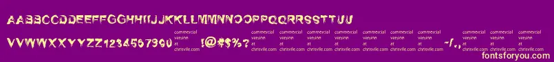 SelfrighteousnessRegular Font – Yellow Fonts on Purple Background