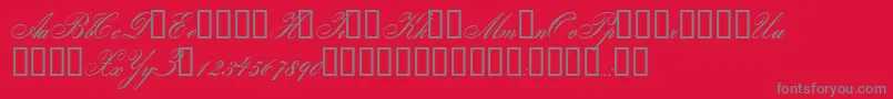 Gloria Font – Gray Fonts on Red Background