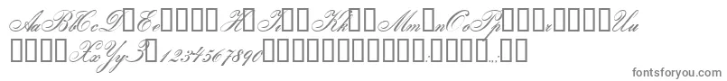 Gloria Font – Gray Fonts on White Background