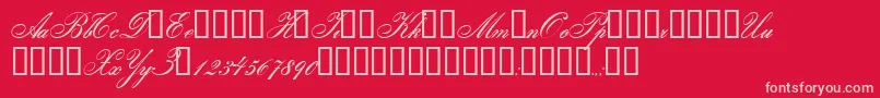 Gloria Font – Pink Fonts on Red Background