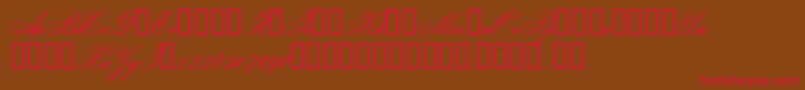 Gloria Font – Red Fonts on Brown Background