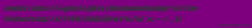 Subadailaserital-Schriftart – Schwarze Schriften auf violettem Hintergrund