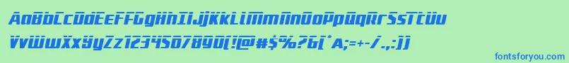 フォントSubadailaserital – 青い文字は緑の背景です。