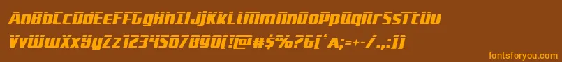 Weitere Informationen zur Subadailaserital-Schriftart Subadailaserital-Schriftart – Orangefarbene Schriften auf braunem Hintergrund