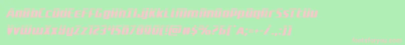 Subadailaserital Font – Pink Fonts on Green Background