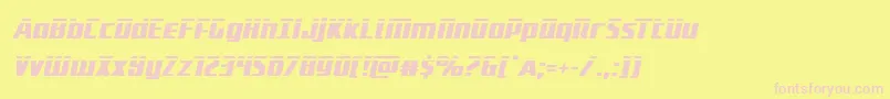 Subadailaserital Font – Pink Fonts on Yellow Background