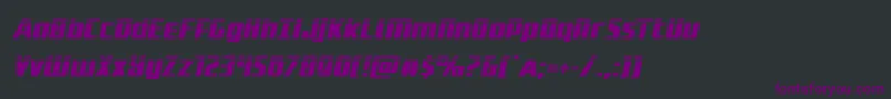 Шрифт Subadailaserital – фиолетовые шрифты на чёрном фоне