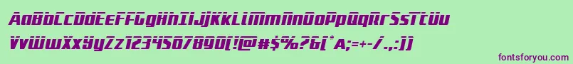 Subadailaserital Font – Purple Fonts on Green Background