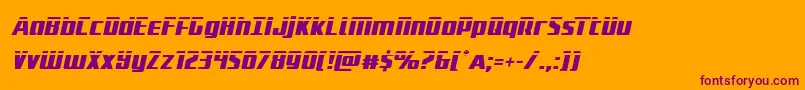 Subadailaserital Font – Purple Fonts on Orange Background