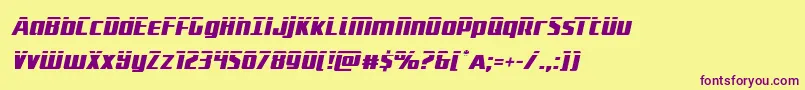 Subadailaserital Font – Purple Fonts on Yellow Background