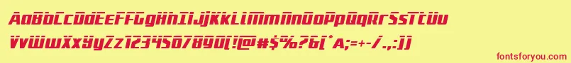 Subadailaserital Font – Red Fonts on Yellow Background