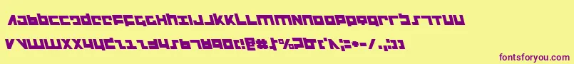 Flightcorpsl Font – Purple Fonts on Yellow Background