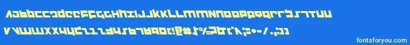 Flightcorpsl Font – Yellow Fonts on Blue Background