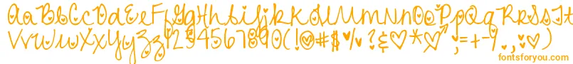 Шрифт DjbHeartAttack – оранжевые шрифты на белом фоне