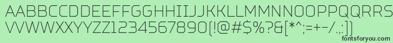 TtSquaresCondensedThinDemo Font – Black Fonts on Green Background