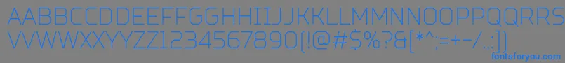 TtSquaresCondensedThinDemo Font – Blue Fonts on Gray Background