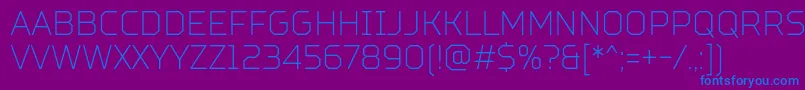 TtSquaresCondensedThinDemo Font – Blue Fonts on Purple Background