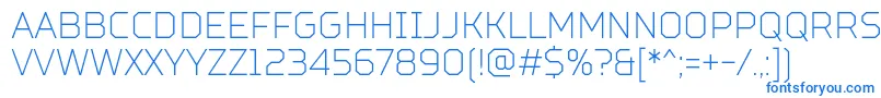 TtSquaresCondensedThinDemo Font – Blue Fonts on White Background