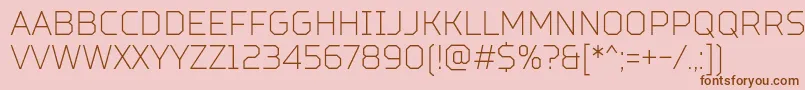 TtSquaresCondensedThinDemo Font – Brown Fonts on Pink Background