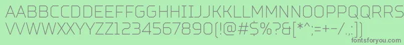 TtSquaresCondensedThinDemo Font – Gray Fonts on Green Background